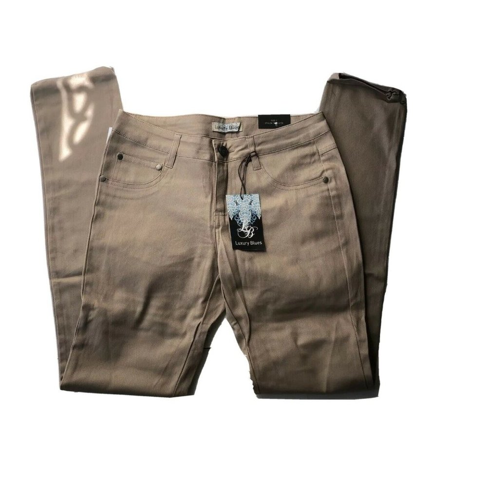 Hybrid & Company Khaki Cotton Skinny Jeggings 7 - Picture 4 of 9